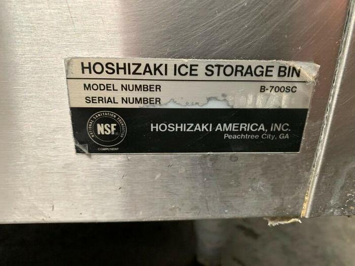 Used Hoshizaki F-1100MWA Ice Maker w/ Hoshizaki B-700SC Ice Storage Bin