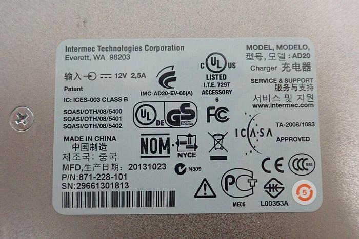 Used Intermec 871-228-101 Single Cradle Docking Charger