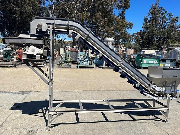 Unused Conveyor, Belt, 16"x 12', Plastic, Incline, Cleated, Unused #S744559