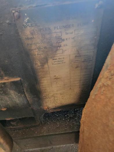 Used Dual Triplex Plunger Pump Package