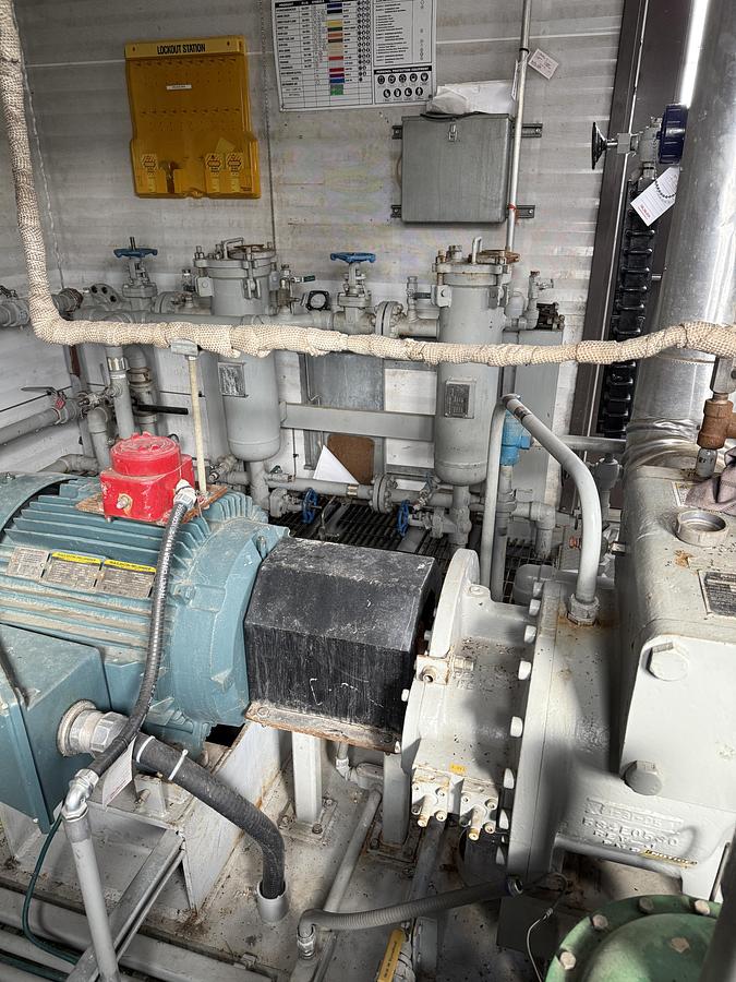 Used 75 HP Electric Driven Frick XJF-151M VRU Screw Compressor