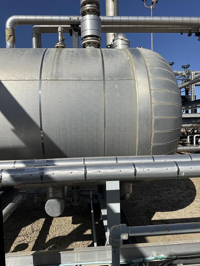 Used 72" x 10' 50 BBL Internally Coated FKOD c/w Heat Coil