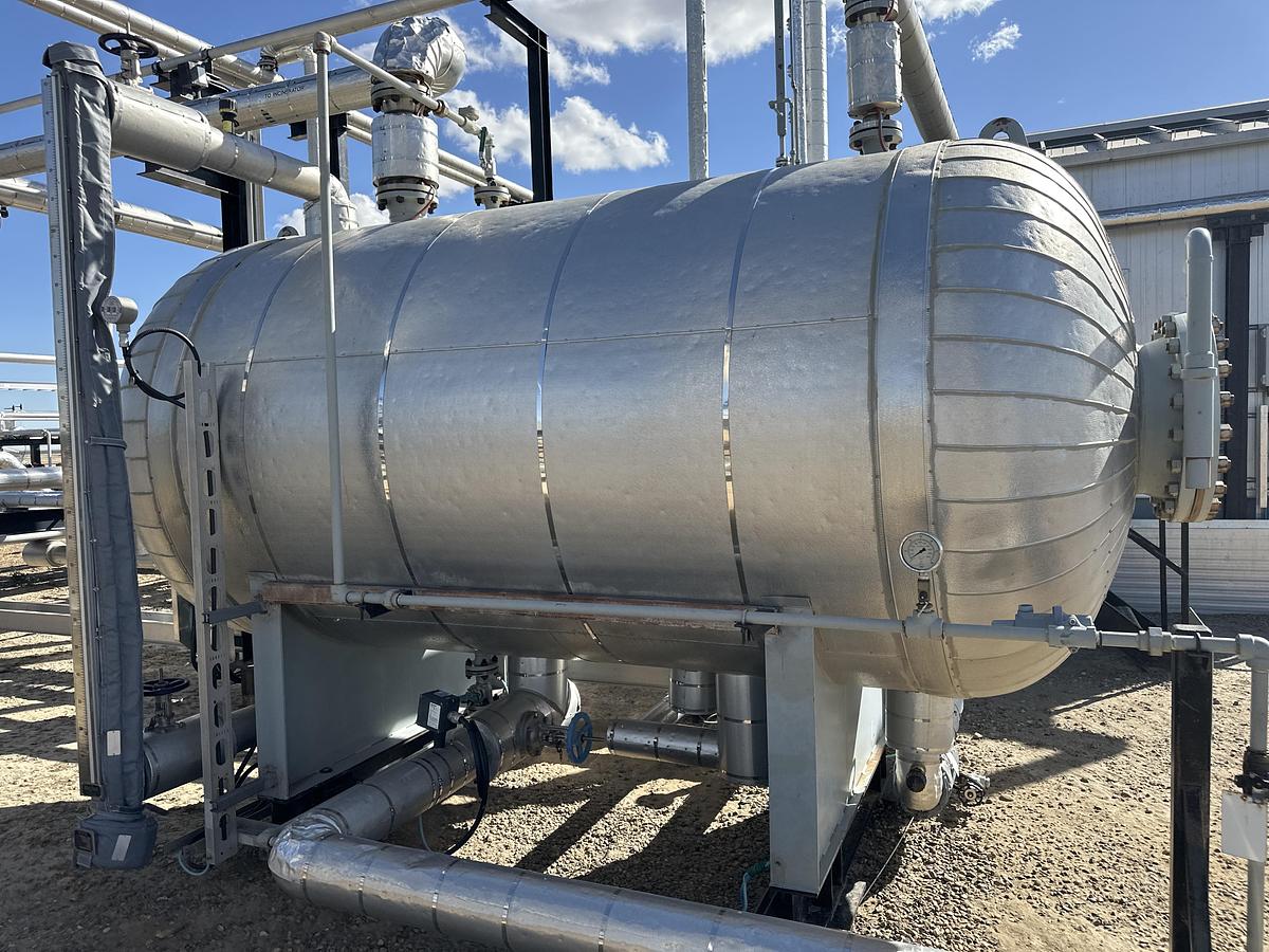 Used 72" x 10' 50 BBL Internally Coated FKOD c/w Heat Coil