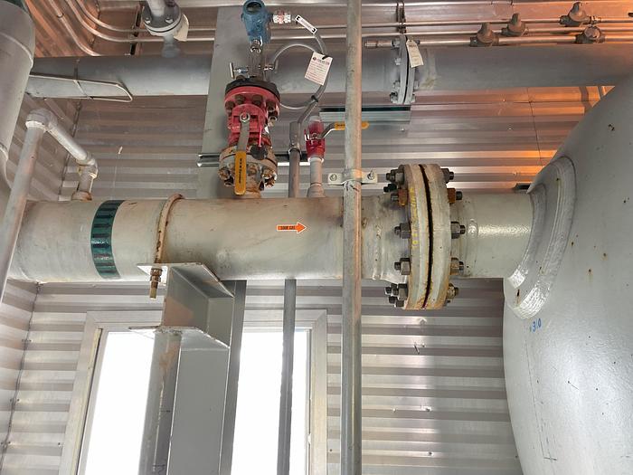 Used 60" x 24' 720 PSI Sour Horizontal 3 Phase Separator Package