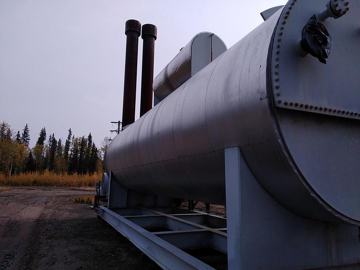 Used 8 MMBTU/Hr. 9' D x 36' L Insulated Shell Lineheater