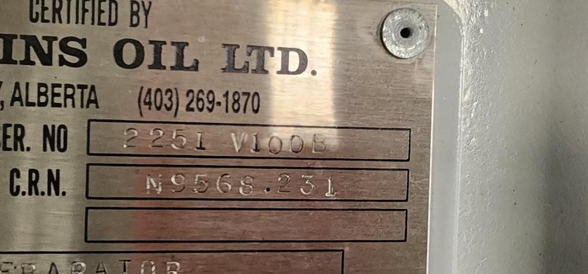 Used 36" 720 PSI Vertical Separator - 16170