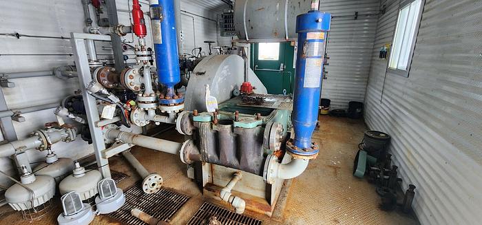 Used Water Injection Building c/w (2) Garner Denver 200 TDE 001 Triplex pumps
