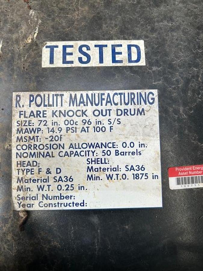 Used 2003 R. Pollitt Oilfield Construction Ltd.