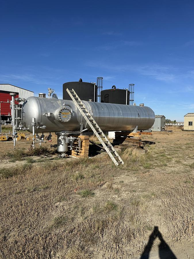 Used 72" x 30' 1305 PSI Sour Horizontal Separator Vessel w/ water boot - 16015