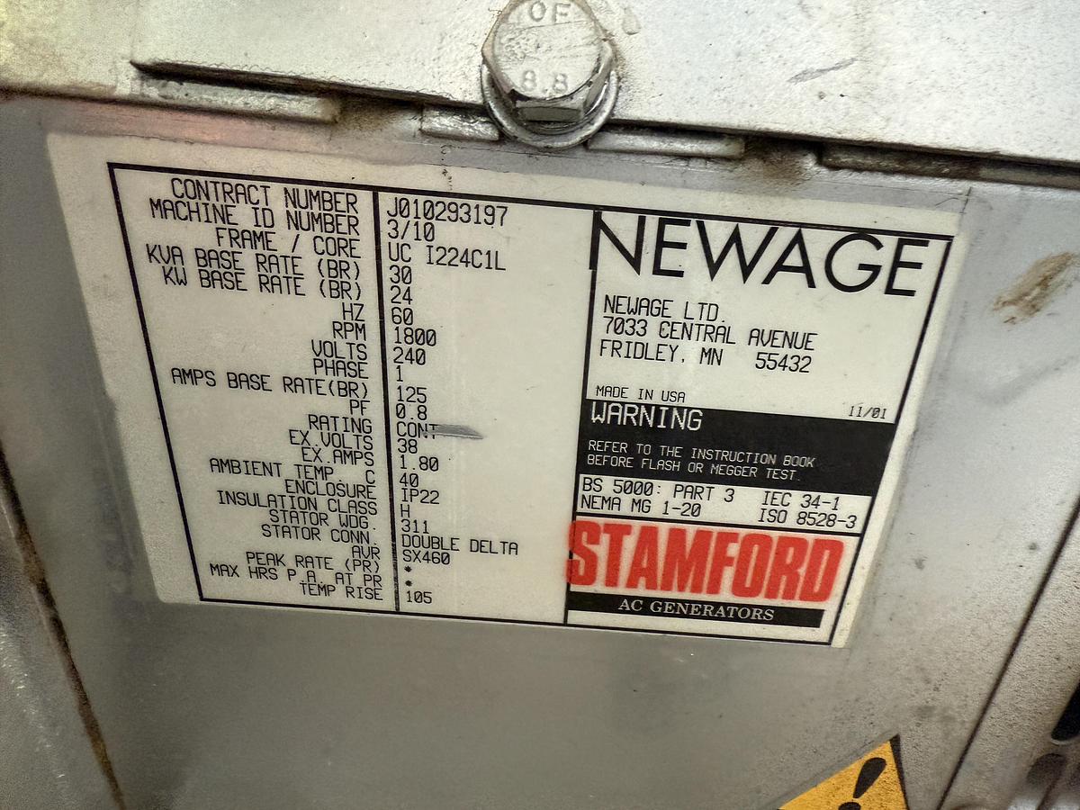 Used 20 KW Generator/MCC Building