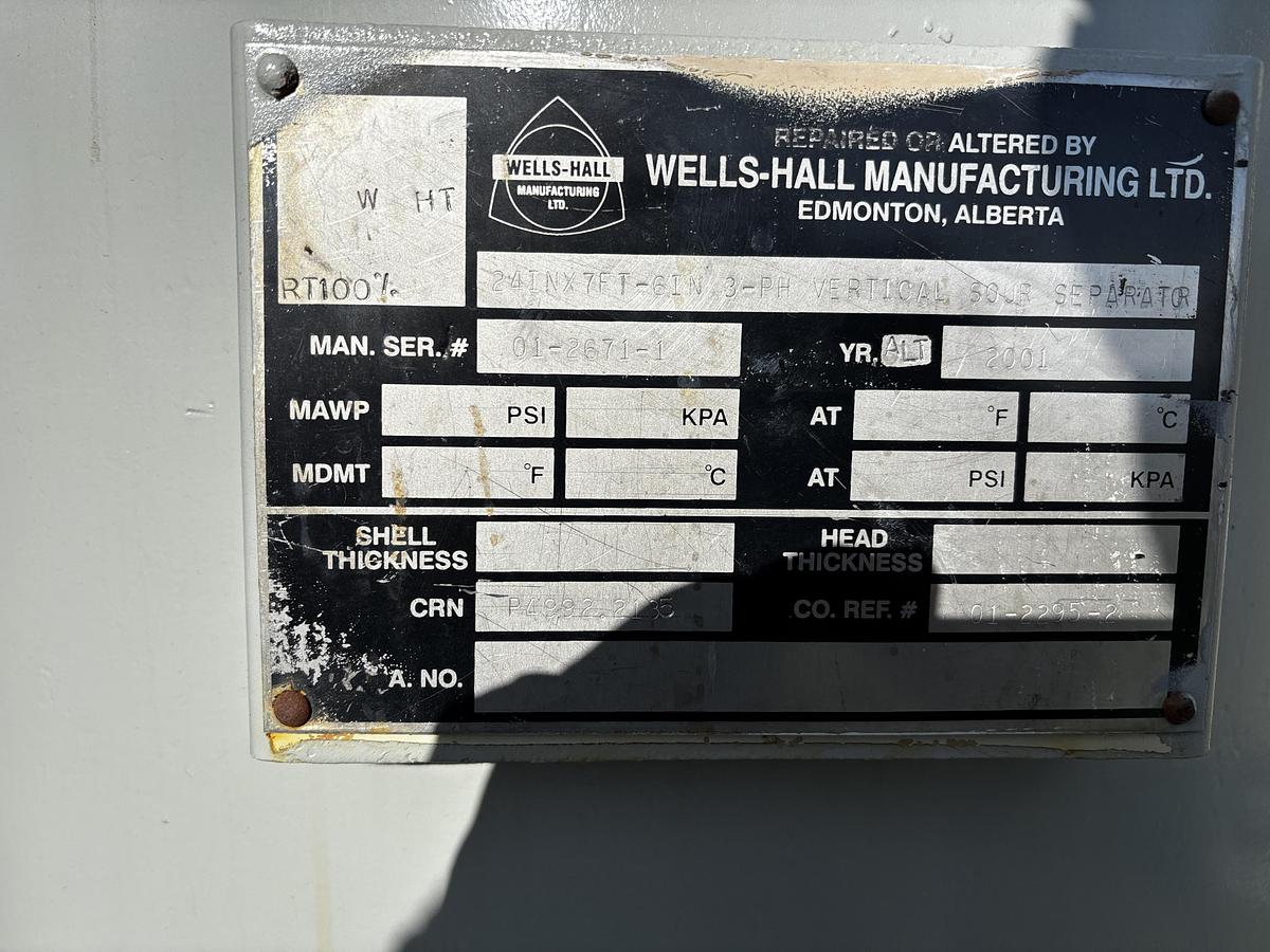 Refurbished 24" 1440 PSI Vertical Separator Package - 15804