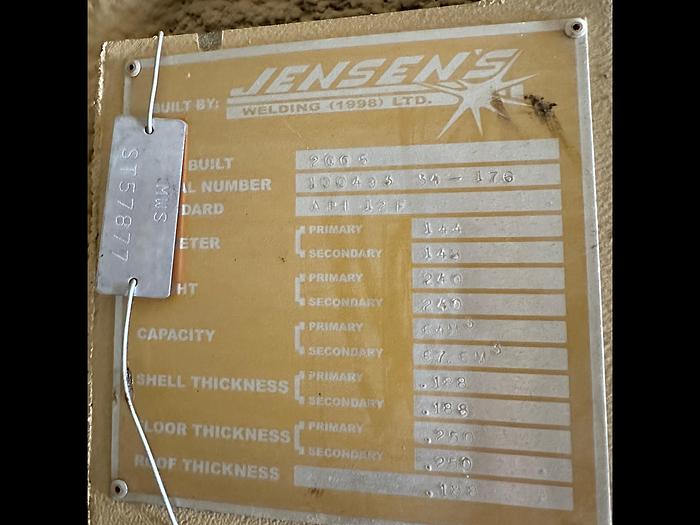 Used 400 BBL Double Wall EnviroVault Heated Insulated Internally Coated Tank