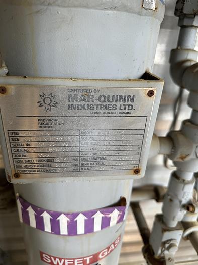 Used 24" 1480 PSI Vertical Sour Separator