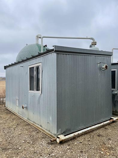 Used 16" 1440 PSI Vertical Separator Package w/Integral 100 Bbl Double Wall Fiberglass Tank