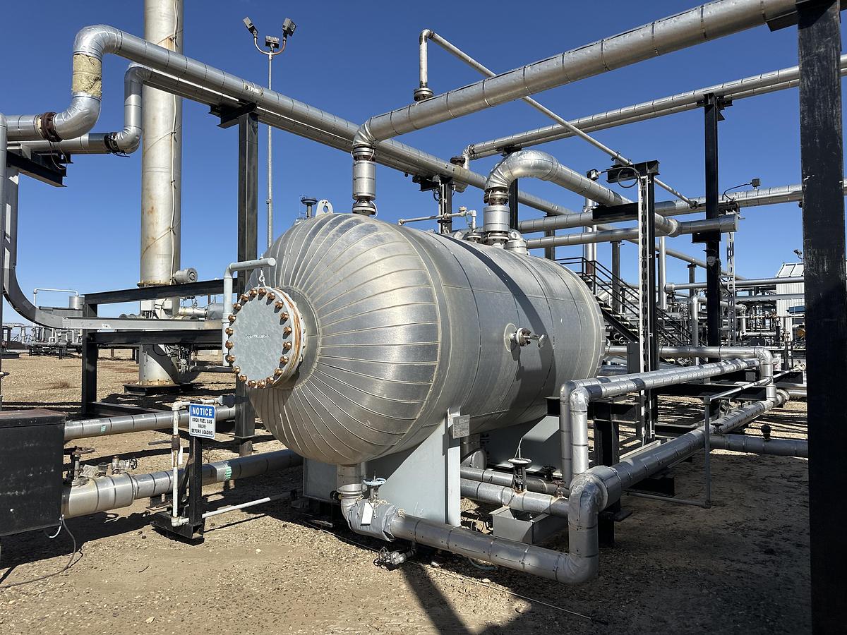 Used 72" x 10' 50 BBL Internally Coated FKOD c/w Heat Coil