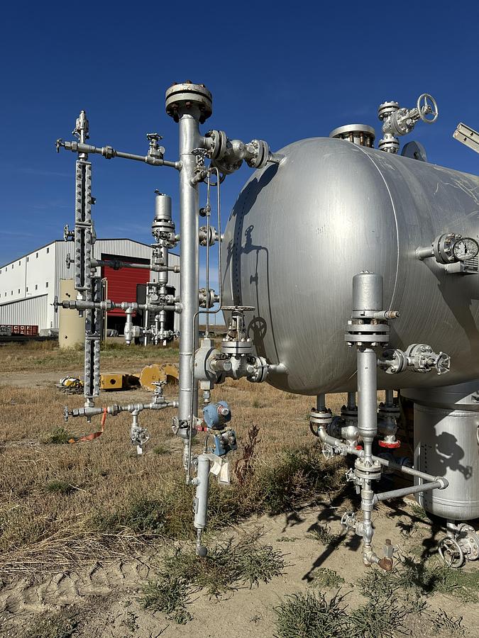 Used 72" x 30' 1305 PSI Sour Horizontal Separator Vessel w/ water boot - 16015