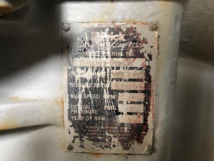 Used 400 HP Frick TDSH283L Screw Compressor w/ Cat 3408 Natural Gas Driver