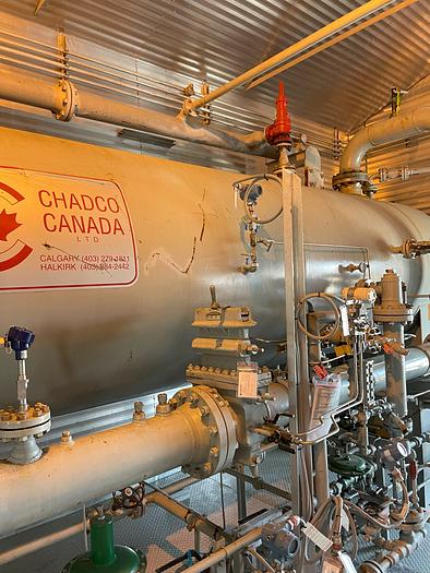 Used 60" x 24' 720 PSI Sour Horizontal 3 Phase Separator Package