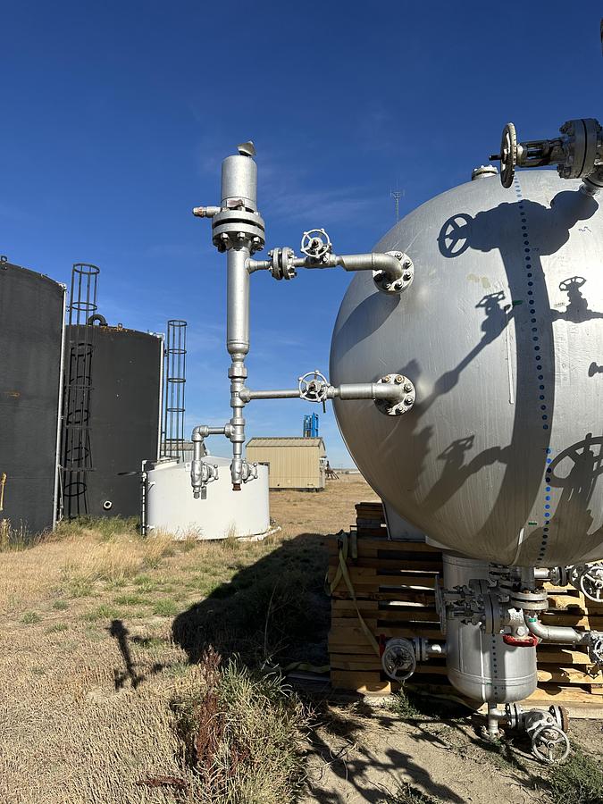 Used 72" x 30' 1305 PSI Sour Horizontal Separator Vessel w/ water boot - 16015