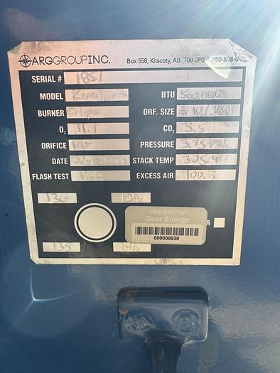 Used (QTY 5) Kenilworth 10” Burner c/w Flame Arrestor and Profire 2100 BMS