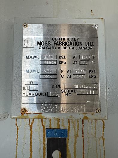 Used 36" 720 PSI Vertical Sweet Separator Package