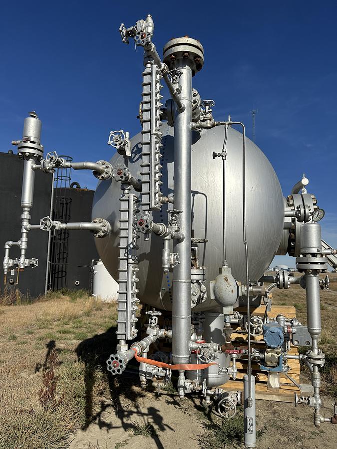 Used 72" x 30' 1305 PSI Sour Horizontal Separator Vessel w/ water boot - 16015