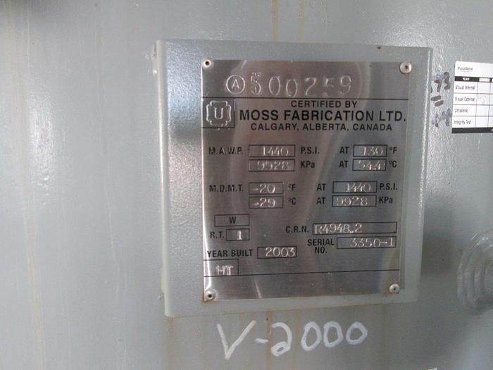 Used 48" x 10' 1440 PSI Sour Vertical Separator