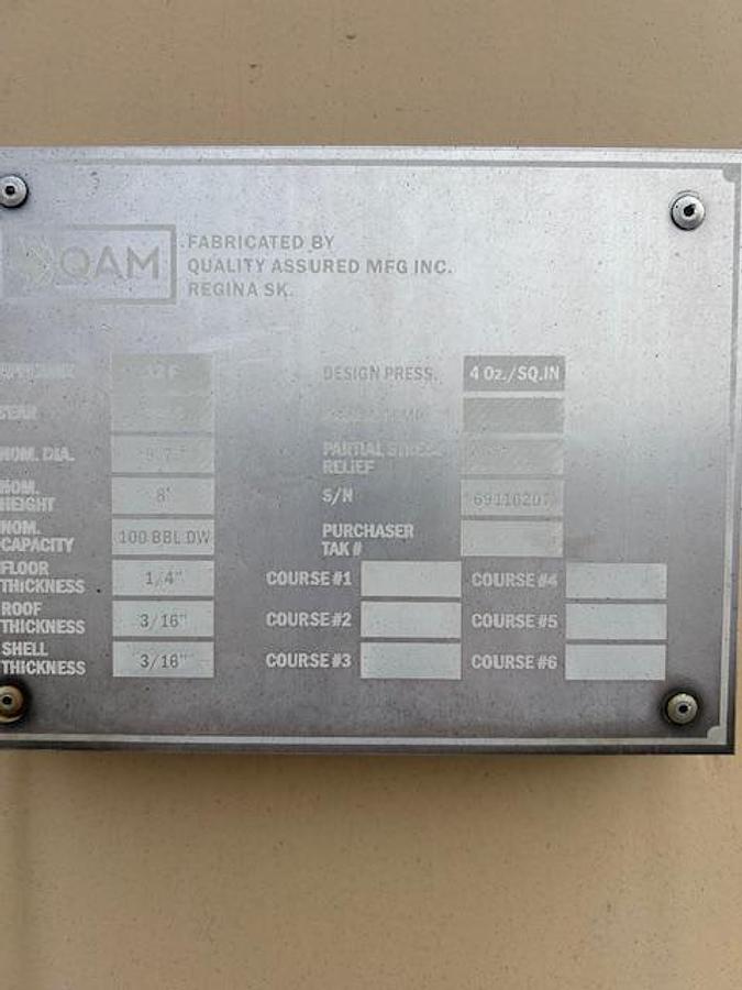 100 BBL Double Wall Tank