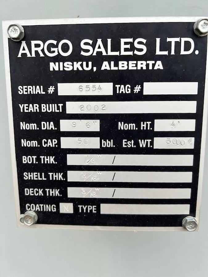 Used 50 BBL Pop Tanks