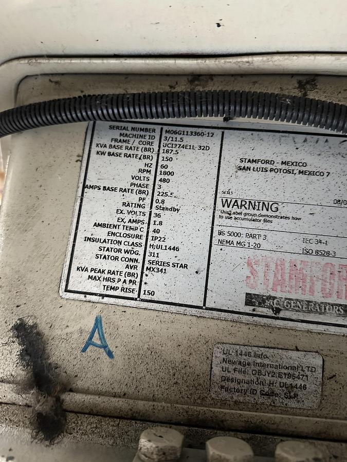 Used Dual 130 KW Katolight Generators with GM 8.1 L Natural Gas Engines