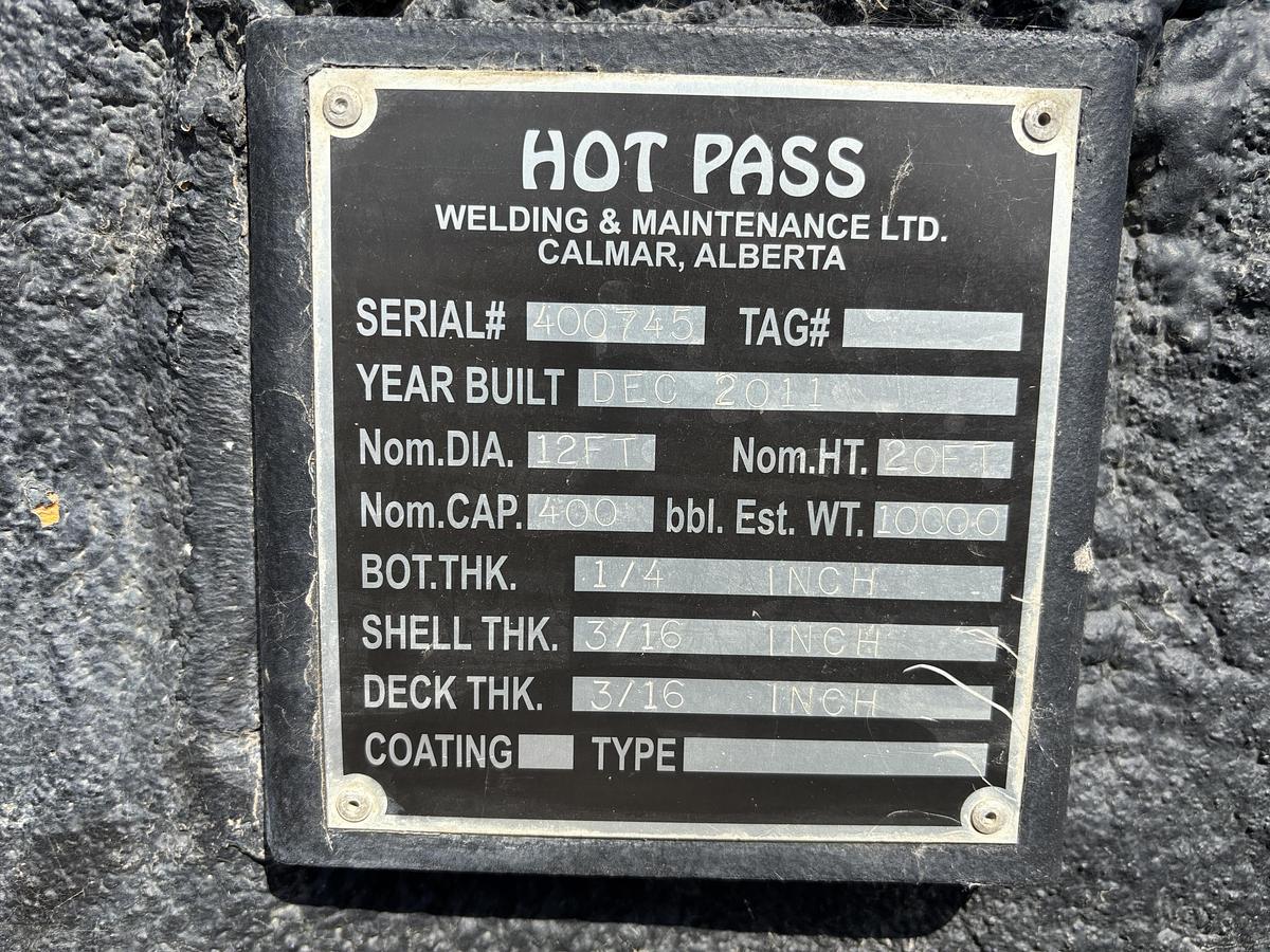 Used 400 BBL Insulated -Skidded Tank