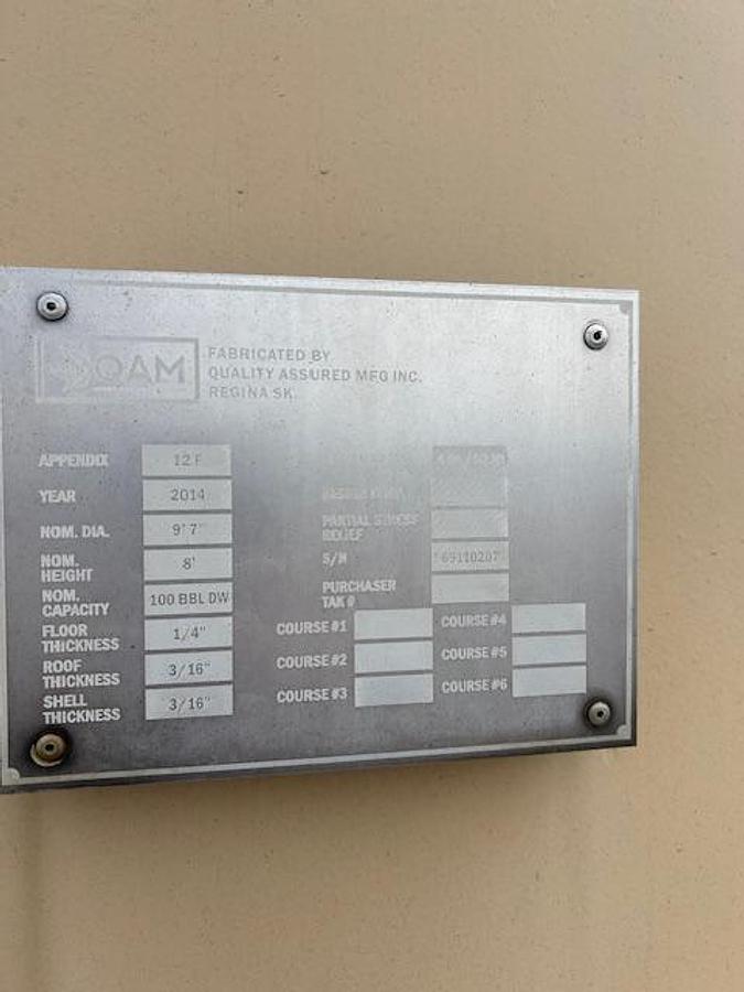 100 BBL Double Wall Tank