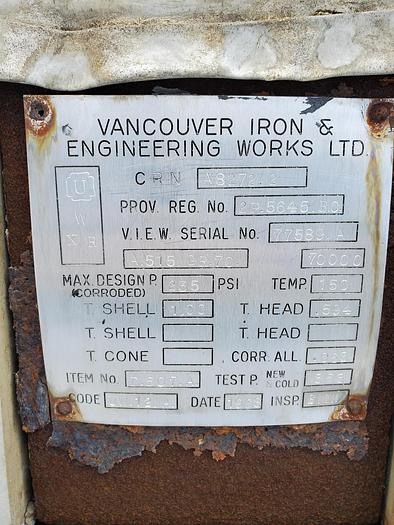 Used 81,364 Gallon 235 PSI Pressurized Storage Bullet
