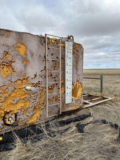 Used 50 Bbl Single Wall 8' D x 7" High Tank with Enclosure