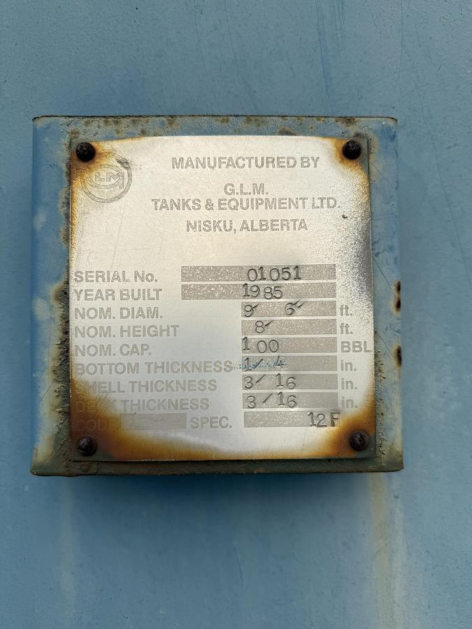 Used 100 BBL Pop Tank