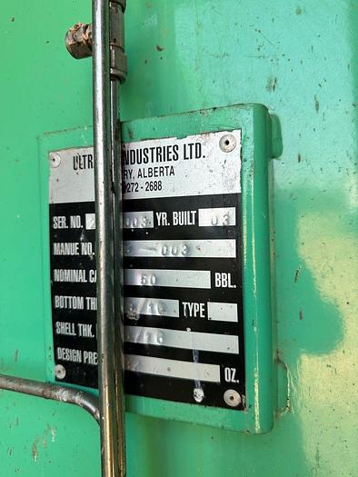 Used 50 BBL Double Wall Heated Internally Coated Tank