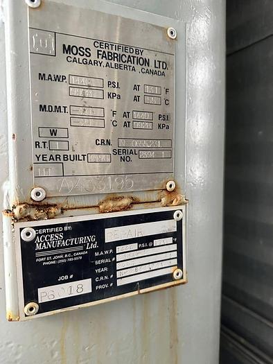 Used 24" x 7.5' 1440 PSI Vertical Sweet Separator