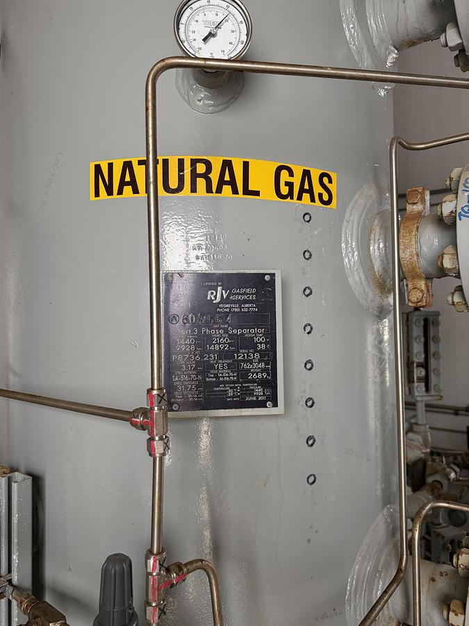 Used 30" 1440 PSI Vertical Sour Separator Package w/Integral 400 BBL Tank