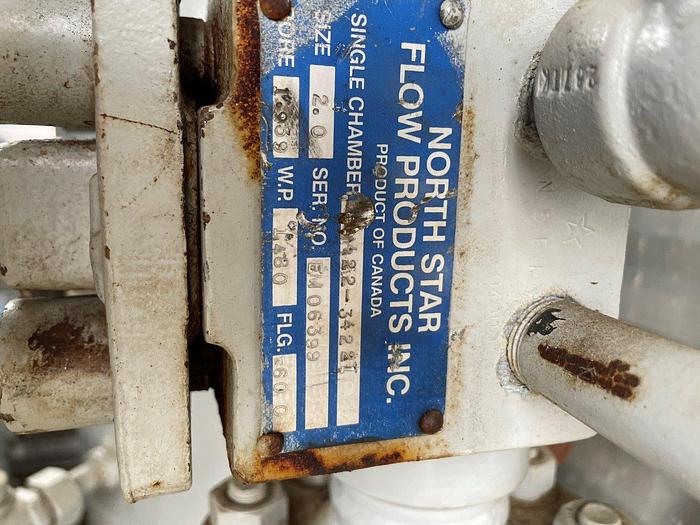 Used 16" 1440 PSI Vertical Separator Package w/Integral 100 Bbl Tank