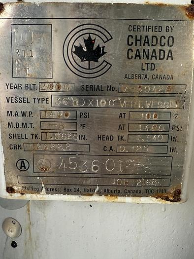 Used 36" 1480 PSI Vertical Sour Separator Package #15803