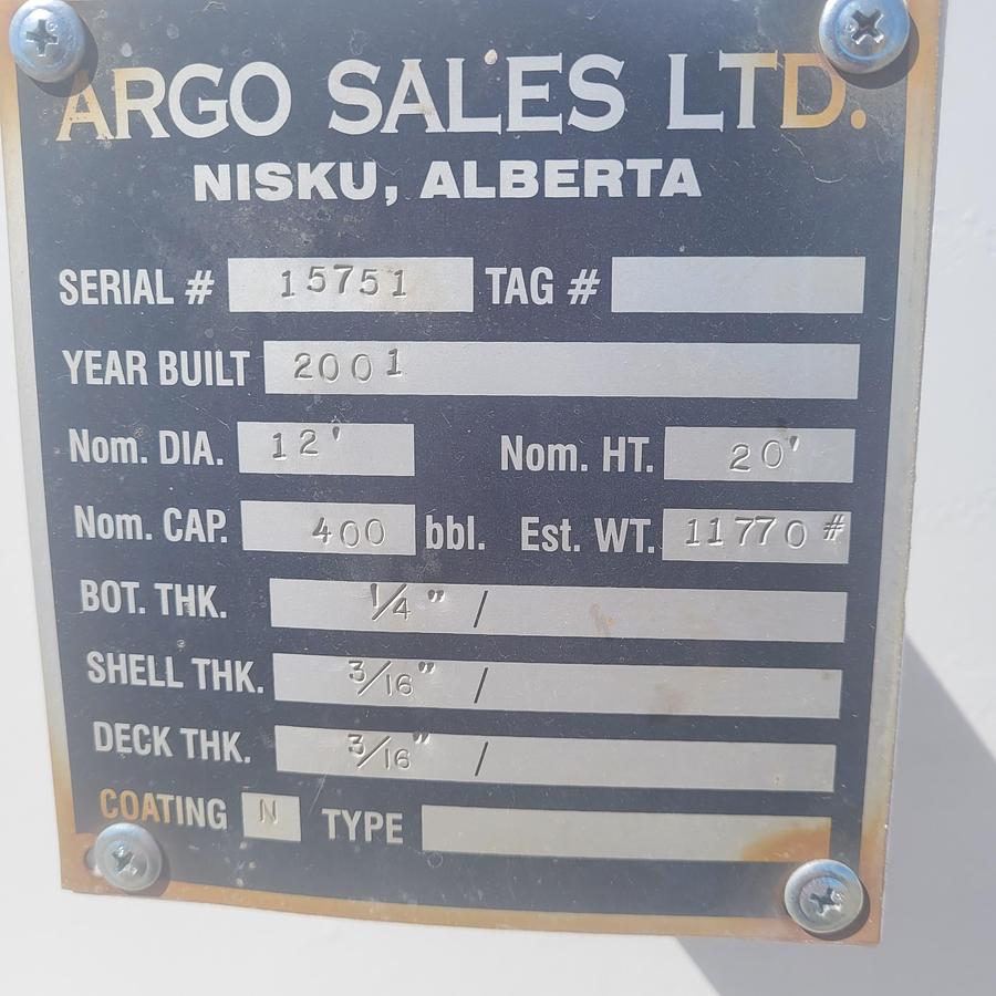 Refurbished 400 BBL Single Wall Painted Tanks