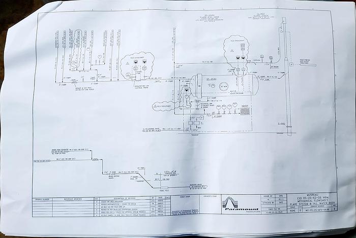 Used 100 BBL Double Wall 14.9 PSI 84" x 15' Flare KO