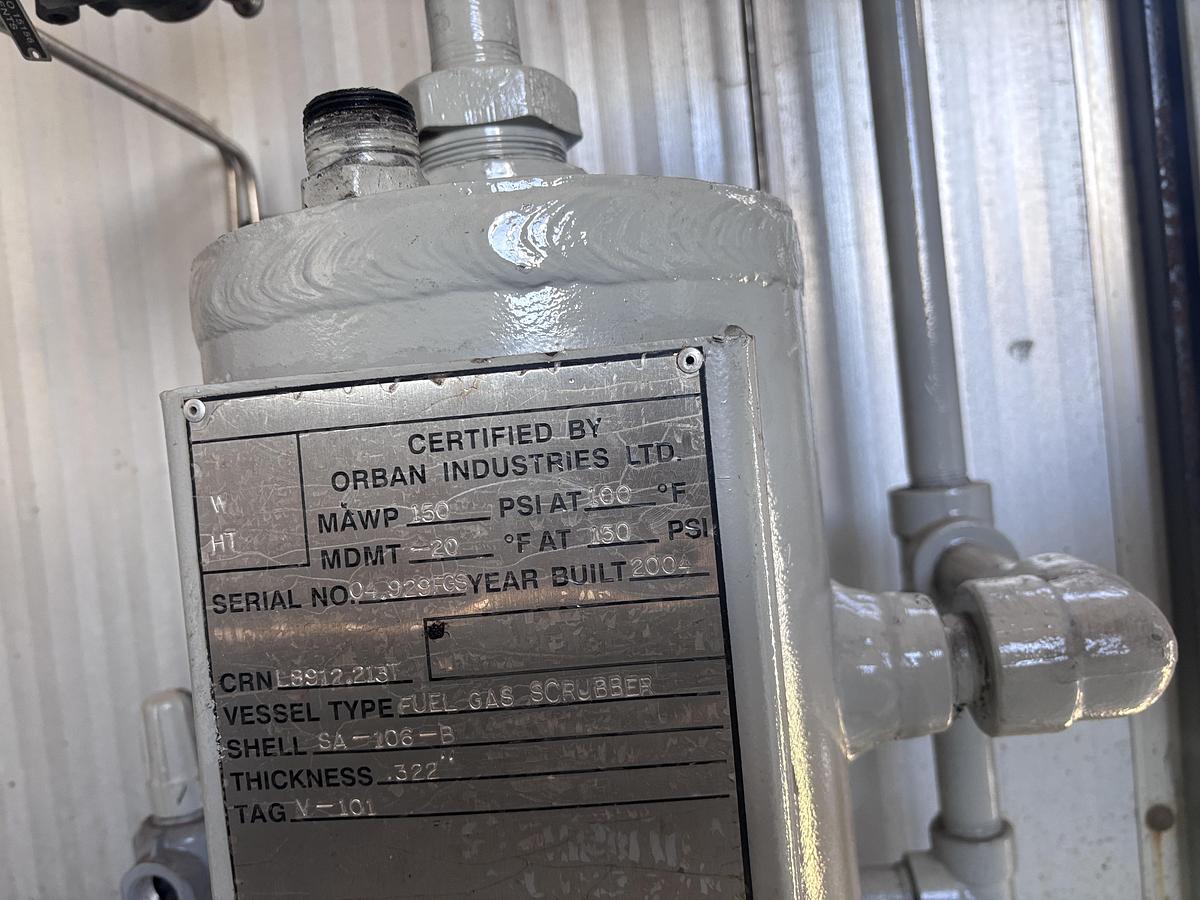 Used 36" 1440 PSI Vertical Sour Trailer Mounted Separator Package