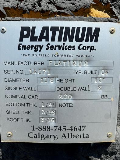 Used 200 BBL DW Insulated Heated Uncoated