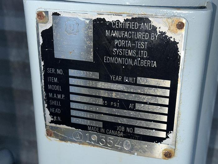 Used 24" x 7'6" 1200 PSI RECONDITIONED Sour Separator