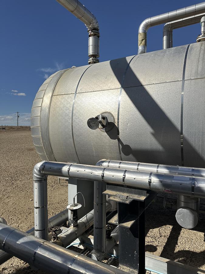 Used 72" x 10' 50 BBL Internally Coated FKOD c/w Heat Coil