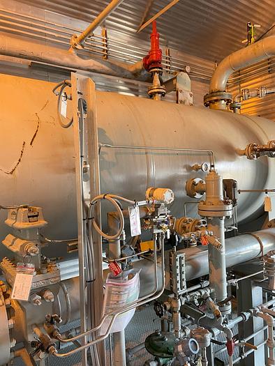 Used 60" x 24' 720 PSI Sour Horizontal 3 Phase Separator Package