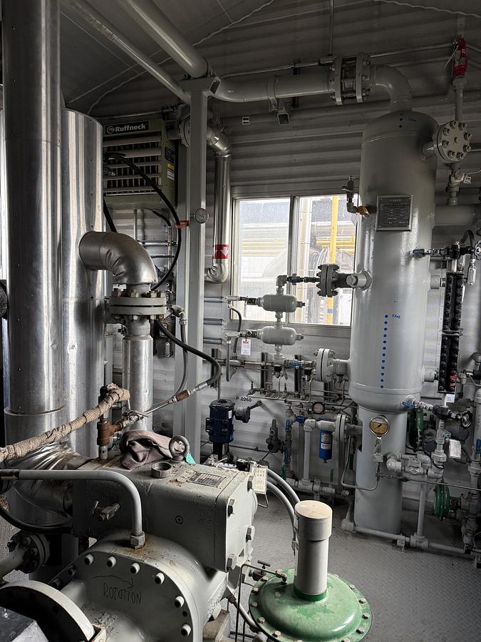 Used 75 HP Electric Driven Frick XJF-151M VRU Screw Compressor