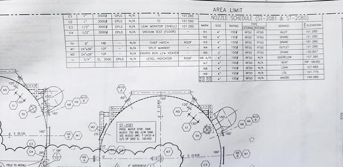 Used 750 BBL Double Wall Tank