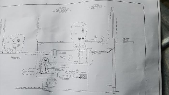Used 100 BBL Double Wall 14.9 PSI 84" x 15' Flare KO